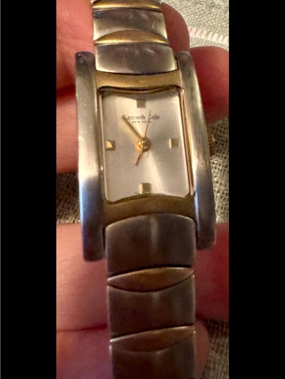 Kenneth Cole Two-Tone Silver and Gold Women's Bracelet Watch